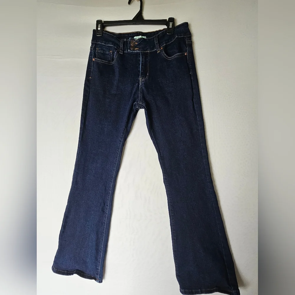 Women's Dark Indigo Flare Jeans - Classic Flared Leg